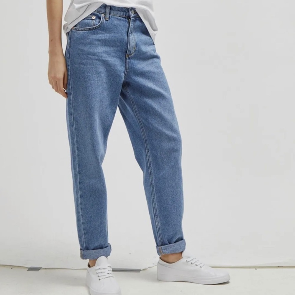 French Connection Size 8 90's Style Gaucho Style Jeans Vintage Blue Wash NWT MOM